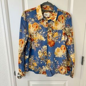 Sezane Tomboy in Floral Blue